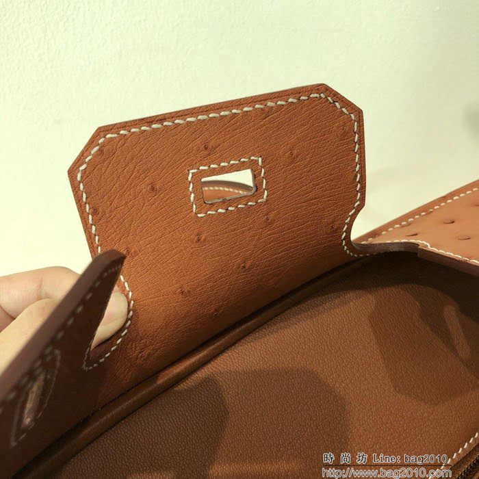 HERMES愛馬仕 鉑金包 Birkin 30 南非原產KK級鴕鳥皮 頂級工藝 手縫蠟線 時尚手提肩背包  Ama1414